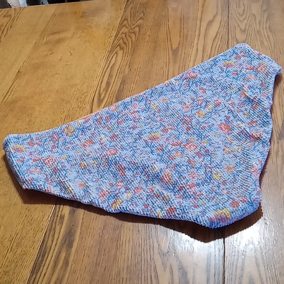 J.CREW 3X Womens Bikini Bottom NEW Swim Swimwear Vacation Floral LIGHT BLUE - Picture 2 of 7